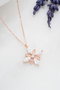 Heliophilia Silver Collar NRZ999037 Plata de Ley 925 Baño Oro Rosa con Circón, Colgante 1.90 cm, Cadena 42 cm