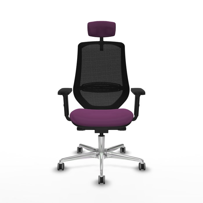 PIQUERAS Y CRESPO Silla de oficina Mardos con mecanismo Sincro/Traslack, Similpiel Morado y Malla Negra PIQUERAS Y CRESPO Silla de oficina Mardos con mecanismo Sincro/Traslack, Similpiel Morado y Malla Negra