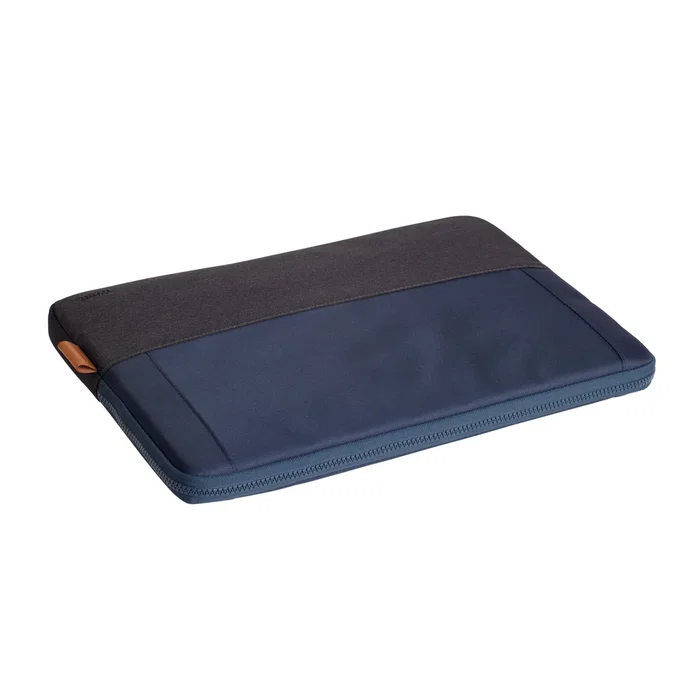 Trust Lisboa - Funda para portátil/tablet 16" (40.6 cm) - Sleeve acolchado color negro/azul, hecha con material reciclado PET - 24982