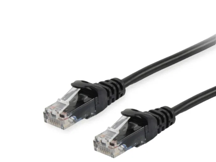 Equip 603153 Cable de red Ethernet Cat6a U/UTP 1.5 m 10Gb/s PoE+ LSZH Negro con conectores RJ45 macho rectos