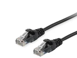 Equip 603153 Cable de red Ethernet Cat6a U/UTP 1.5 m 10Gb/s PoE+ LSZH Negro con conectores RJ45 macho rectos