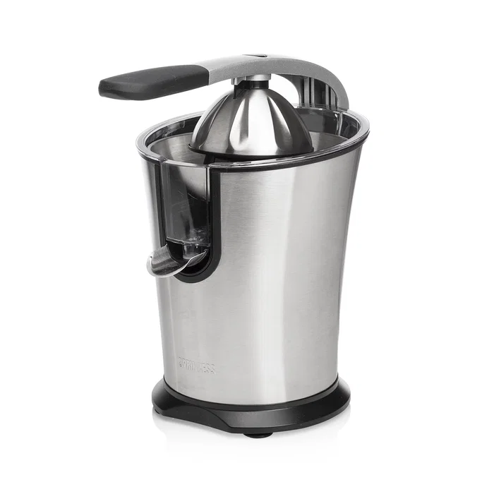 Princess 201860 Exprimidor Eléctrico de Cítricos Master Juicer Pro 300 W - Profesional, Acero Inoxidable Negro, Palanca, Filtro Ajustable, Antideslizante, Aptas Lavavajillas