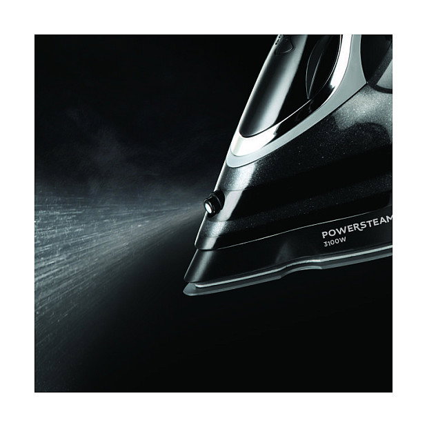 Russell Hobbs 20630-56 Plancha de Vapor Powerstream Ultra, Suela Cerámica, 3100 W, Vapor 210 g/min, Apagado Automático, Negro y Gris