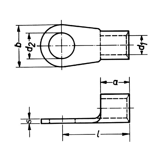 Klauke 16508 Terminal de 4 mm² en Acero Inoxidable y Cobre