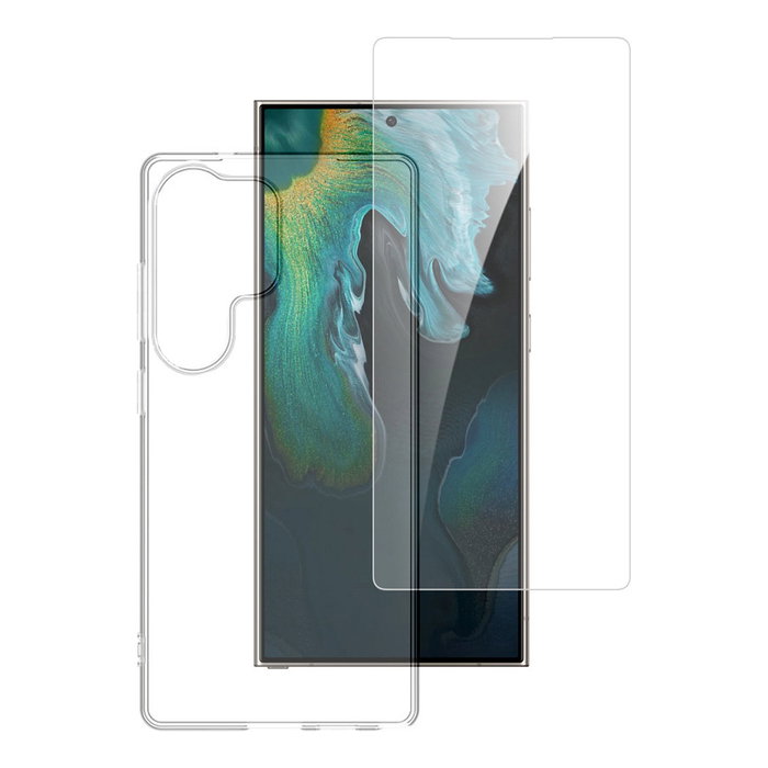 4smarts Protector de Pantalla y Parte Posterior para Samsung Galaxy S25 Ultra - 360 Protection Set (541339) - Resistente a Golpes, 9H, Transparente, 2 Piezas 4smarts Protector de Pantalla y Parte Posterior para Samsung Galaxy S25 Ultra - 360 Protection Set (541339) - Resistente a Golpes, 9H, Transparente, 2 Piezas