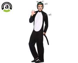 Disfraz de Gato para Hombre Adulto Negro M-L