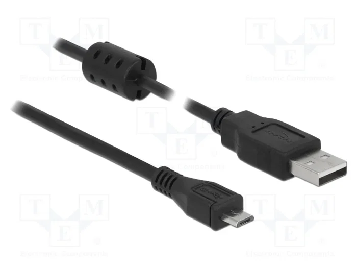 DeLOCK Cable USB 2.0 con conectores USB-A y Micro-B de 1,5 m, Negro DeLOCK Cable USB 2.0 con conectores USB-A y Micro-B de 1,5 m, Negro