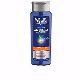 Natur Vital Champú Anticaída para Cabello Graso con Extracto de Bardana - Control Grasa y Nutrición - 300 ml