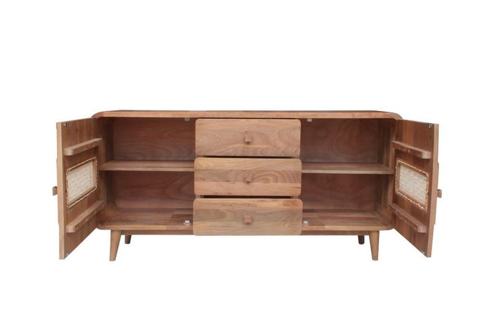 DKD Home Decor Buffet de Madera Jamun Natural 160x38x75 DKD Home Decor Buffet de Madera Jamun Natural 160x38x75