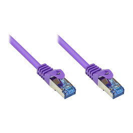 GoodConnections Alcasa Cat6a Patch Cable 1.5m S/FTP (S-STP) Categoría 6A 10GBase-T Violeta