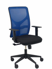 PIQUERAS Y CRESPO Silla Motilla con Mecanismo Sincro, Malla Azul y Asiento Negro