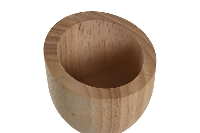 DKD Home Decor Mortero Basicos Set 2 Piezas Bambu Natural 12 x 14.5 x 12 cm