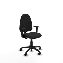 PIQUERAS Y CRESPO Silla de oficina Algarra, Similpiel Negro, Brazos 1D