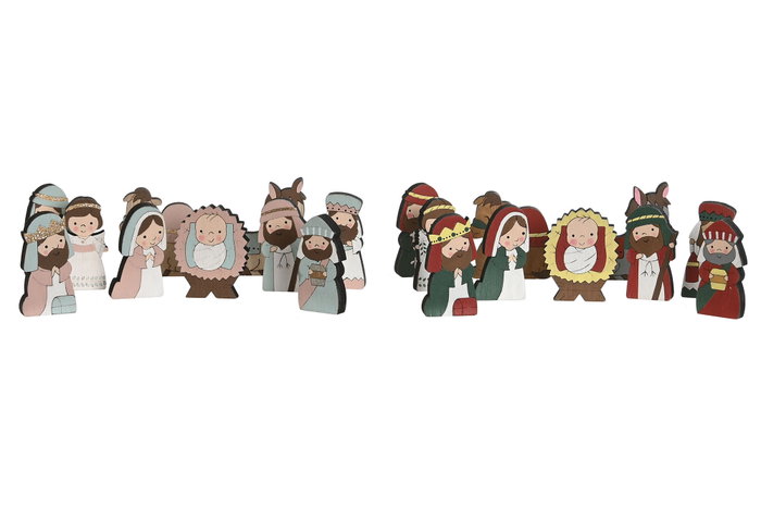 DKD Home Decor Set de Nacimiento de 10 Piezas de Madera