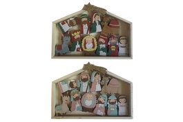DKD Home Decor Set de Nacimiento de 10 Piezas de Madera