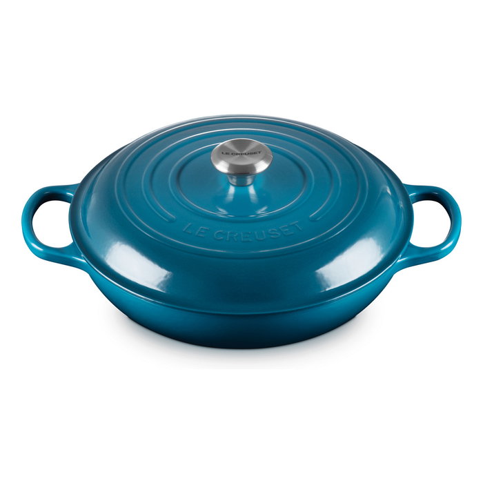 Le Creuset Signature Shallow Casserole Redonda 30cm Deep Teal Le Creuset Signature Shallow Casserole Redonda 30cm Deep Teal