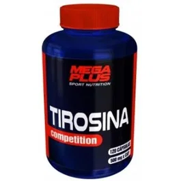MEGA PLUS Tirosina Competition - 120 Cápsulas - 500 mg L-Tirosina por cápsula - Soporte Cognitivo y Energía