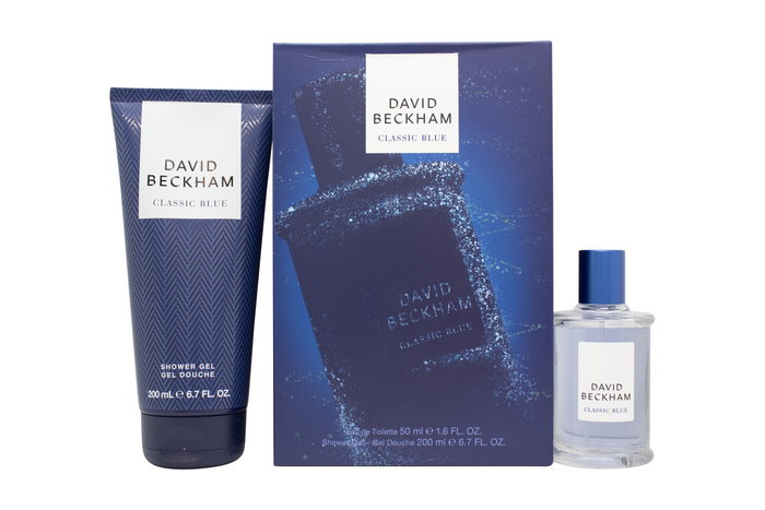 David Beckham Classic Blue Gift Set 50ml EDT + 200ml Shower Gel