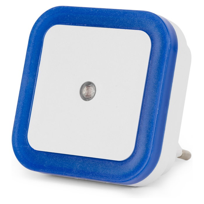ENTAC Luz de noche LED con sensor de luz 0,5W Blanco/Azul ENTAC Luz de noche LED con sensor de luz 0,5W Blanco/Azul