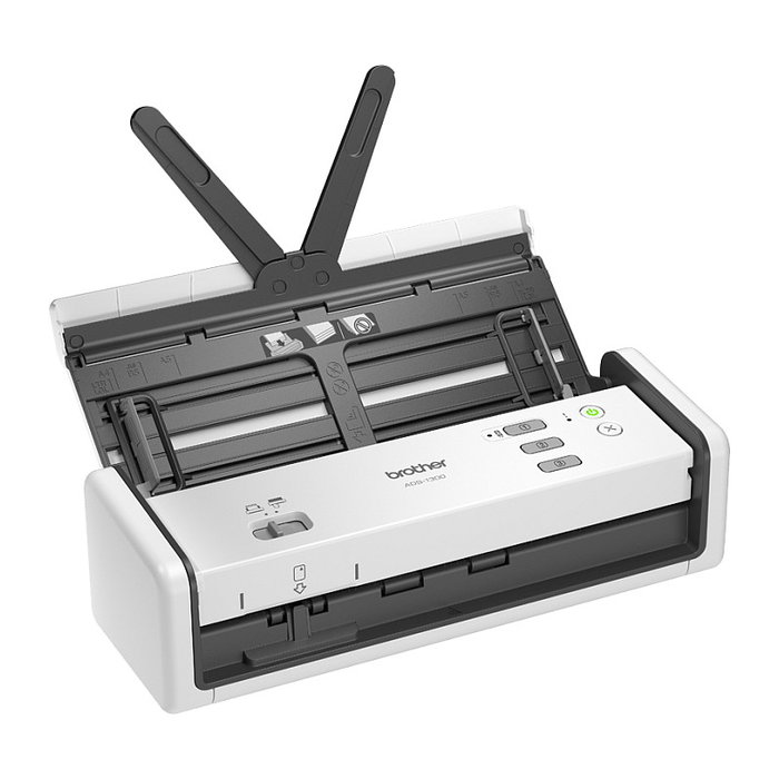 Brother ADS-1300 Escáner de sobremesa compacto con ADF y USB Tipo-C, Blanco