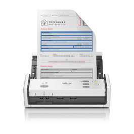Brother ADS-1300 Escáner de sobremesa compacto con ADF y USB Tipo-C, Blanco