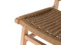GINER Y COLOMER - Lote de 2 Sillas Madera de Caucho Acabado Natural Fibra Trenzada