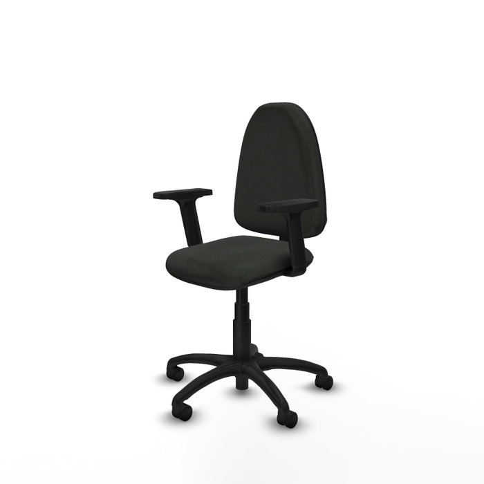 PIQUERAS Y CRESPO Silla de oficina Aýna Negra con Brazos 2D PIQUERAS Y CRESPO Silla de oficina Aýna Negra con Brazos 2D