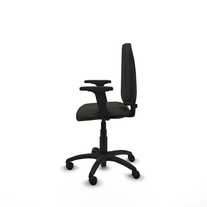 PIQUERAS Y CRESPO Silla de oficina Aýna Negra con Brazos 2D PIQUERAS Y CRESPO Silla de oficina Aýna Negra con Brazos 2D