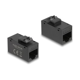 DeLOCK 90638 Módulo Keystone RJ45 a RJ45 Cat.6A UTP Negro