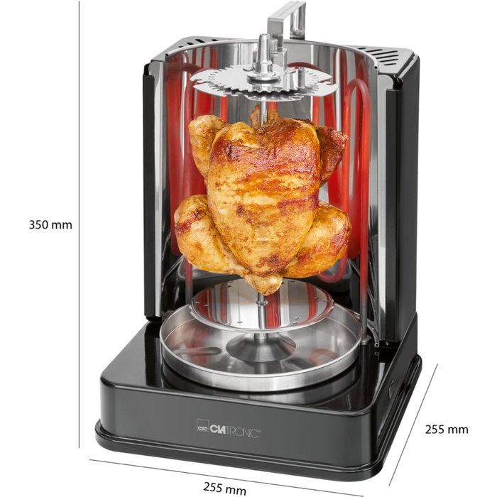 Clatronic DVG 3686 Negro Vertical Kebab Multigrill
