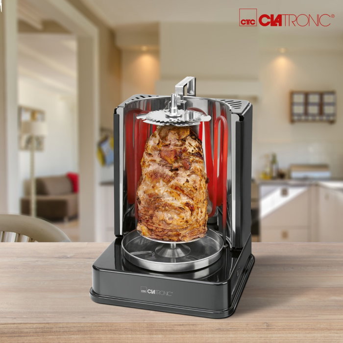 Clatronic DVG 3686 Negro Vertical Kebab Multigrill