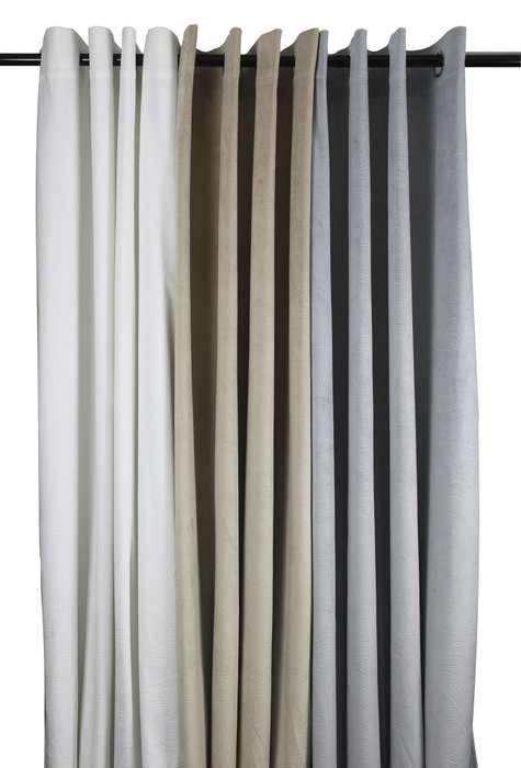 DKD Home Decor Cortina Jaquard Gris Claro 140x260 cm
