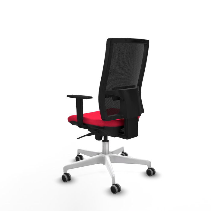 PIQUERAS Y CRESPO Silla de oficina Horna con mecanismo Sincro, Rojo y Negro