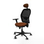 PIQUERAS Y CRESPO Silla de oficina Jorquera con mecanismo Sincro/Traslack Marrón y Negro