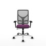 PIQUERAS Y CRESPO Silla de oficina Motilla con mecanismo Sincro/Traslack, Morado y Gris