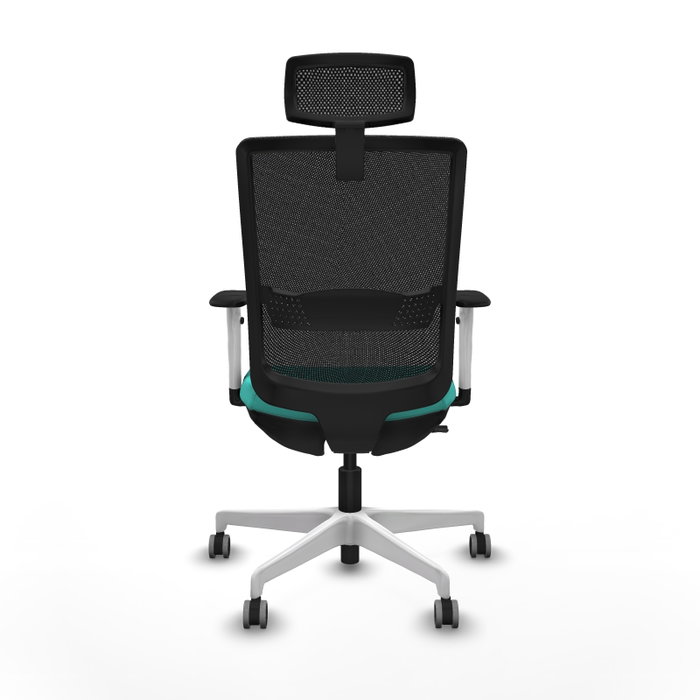 PIQUERAS Y CRESPO Silla de oficina Haches Turquesa y Negro