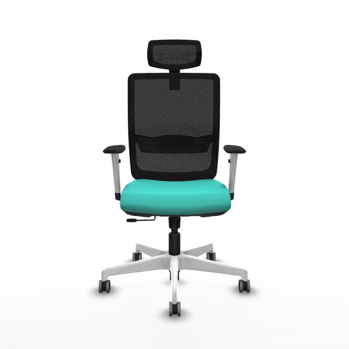 PIQUERAS Y CRESPO Silla de oficina Haches Turquesa y Negro