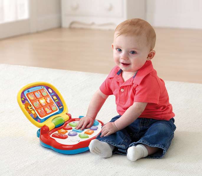 Vtech Ordenador Mis Primeras Teclas Juguete Interactivo con 3 Modos de Juego (Animales, Formas, Música) y Sonidos para Bebés 6-36 Meses