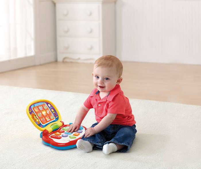 Vtech Ordenador Mis Primeras Teclas Juguete Interactivo con 3 Modos de Juego (Animales, Formas, Música) y Sonidos para Bebés 6-36 Meses