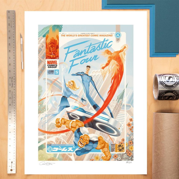 Marvel Fantastic Four #48 Litografia Marvel's First Family: The Fantastic Four! 61 x 41 cm - sin marco