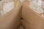 Nordure Mesa de Centro Vetrino Honey Oak Cristal Templado Tablero Melamina Roble Miel 105x65x40 cm