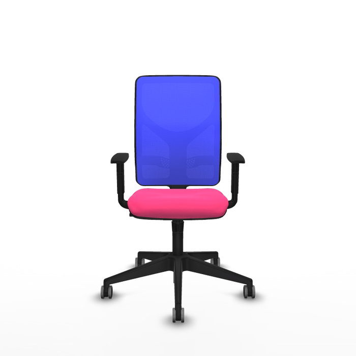 PIQUERAS Y CRESPO Silla de oficina Motilla con mecanismo Sincro, Rosa y Azul