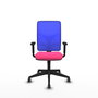 PIQUERAS Y CRESPO Silla de oficina Motilla con mecanismo Sincro, Rosa y Azul