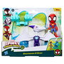 Hasbro G0123 Set de Figuras de Acción Spidey y Ghostasaurus Marvel Dino-Webs con Máscara Reversible 10cm y 12.5cm