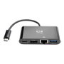 Eaton Adaptador USB-C Multipuerto U444-06N-H4GUB-C con HDMI 4K, USB-A, Gigabit Ethernet y Carga PD 60W - Negro