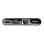Eaton Adaptador USB-C Multipuerto U444-06N-H4GUB-C con HDMI 4K, USB-A, Gigabit Ethernet y Carga PD 60W - Negro