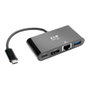 Eaton Adaptador USB-C Multipuerto U444-06N-H4GUB-C con HDMI 4K, USB-A, Gigabit Ethernet y Carga PD 60W - Negro