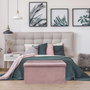 Home Deco Factory Banco Puf Plegable Rosa Terciopelo Giulia Lounge 76x38 cm