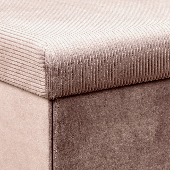 Home Deco Factory Banco Puf Plegable Rosa Terciopelo Giulia Lounge 76x38 cm
