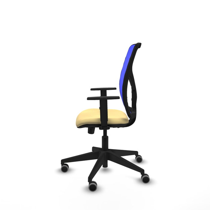 PIQUERAS Y CRESPO Silla de oficina Motilla Crema y Azul PIQUERAS Y CRESPO Silla de oficina Motilla Crema y Azul